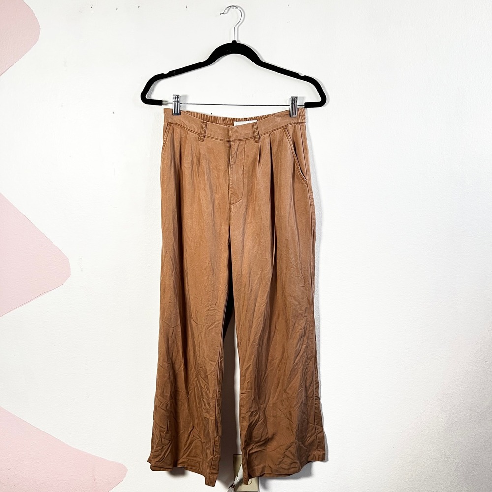 Abercrombie & Fitch Tailored Wide Leg Pants Sz Small Short Lightweight Drapey